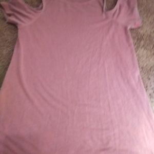 Dusty Rose Cold Shoulder Top